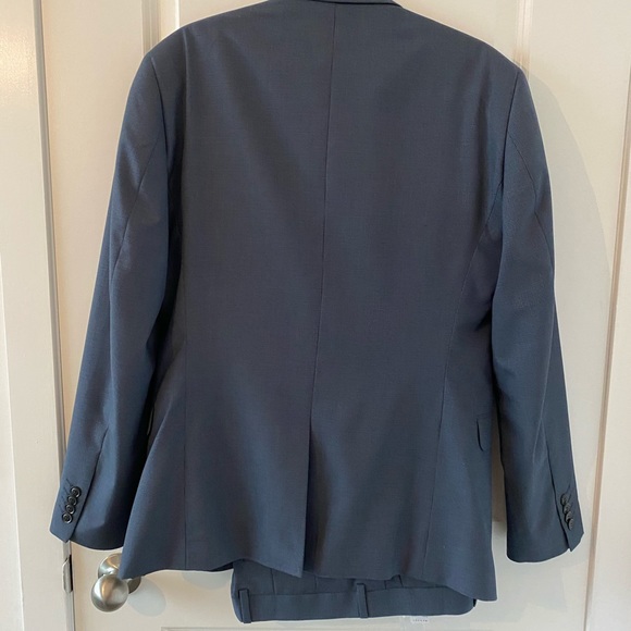 Blue Microcheck Suit Blazer from Topman - Picture 2 of 5